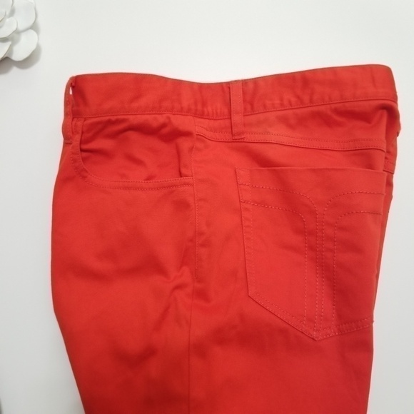 Trina Turk  Red Coral Orange Jeans Size 4 - Picture 5 of 8